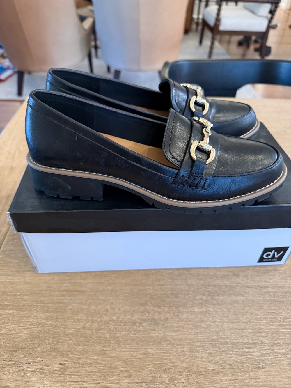 DV by Dolce Vita Black Lug Sole Horsebit Loafers Women’s Size [add size] Slip-On